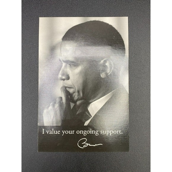 Barack Obama I Value Your Ongoing Support Magnetic Card - Picture 1 of 2